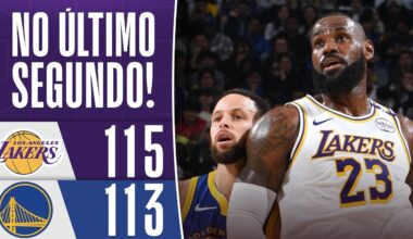 LAKERS de LEBRON tem vitória ÉPICA contra WARRIORS de CURRY no último segundo - Melhores Momentos