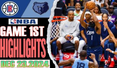 Los Angeles Clippers VS Memphis Grizzlies Game 1ST Highlights Dec 23,2024 NBA Season 2024-25