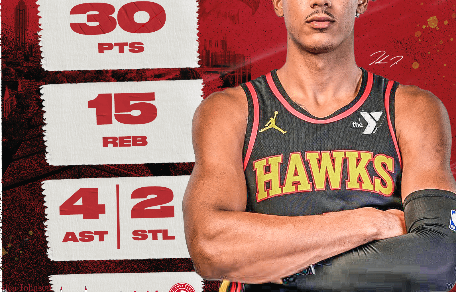 Jalen Johnson was on fire tonight 🔥