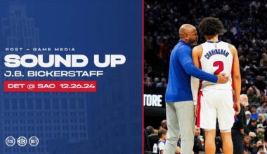 Post-Game Press Conference: J.B. Bickerstaff | Pistons @ Kings | 12.26.24