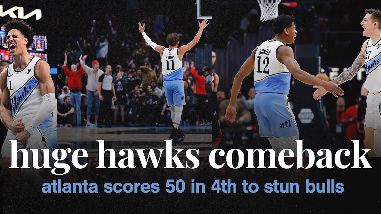 CHRISTMAS COMEBACK 🎄😱 Hawks stage EPIC rally from 21 points down to STUN Bulls