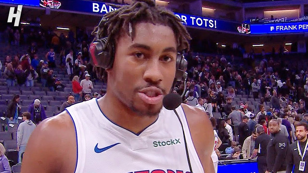 Jaden Ivey Reacts to Game-Winning 4-Point Play vs Kings, Postgame Interview