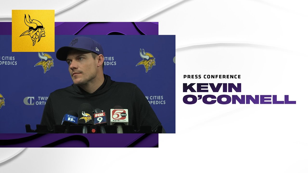 Kevin O'Connell on Vikings Health Heading Into Week 17 vs. Packers & Having A 1-0 Mindset Each Week