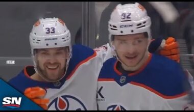 Oilers' Leon Draisaitl Forces Turnover To Set Up Crafty Viktor Arvidsson Goal