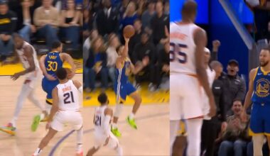 Steph Curry hits INSANE buzzer beater even Kevin Durant had to dap him up 😂