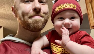 My son (9 months) and I (36 years) getting ready to watch the first 11 win Washington season either of us has ever seen