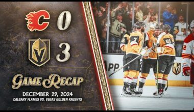 HIGHLIGHTS | Vegas Golden Knights 3, Calgary Flames 0 | Dec. 29, 2024