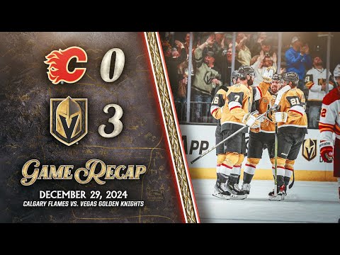 HIGHLIGHTS | Vegas Golden Knights 3, Calgary Flames 0 | Dec. 29, 2024
