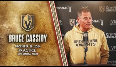 Bruce Cassidy 12/28: Learning Lessons While Also Collecting Points
