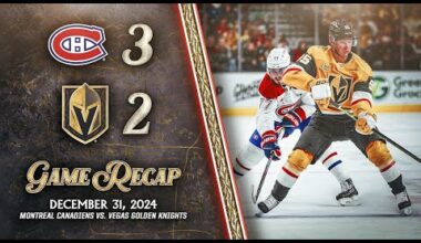 HIGHLIGHTS | Montreal Canadiens 3, Vegas Golden Knights 2 | Dec. 31, 2024