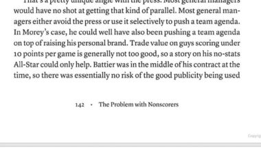 Reading Dean Oliver's new book 'Basketball Beyond Paper: Insights into the Game's Analytics Revolution' and his chapter on "The Problem with Non-Scorers" is so good. Offers some really interesting insights that, I'd argue, are relevant to the Warriors currently and in recent years.