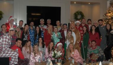 The Flames had a Christmas pj party