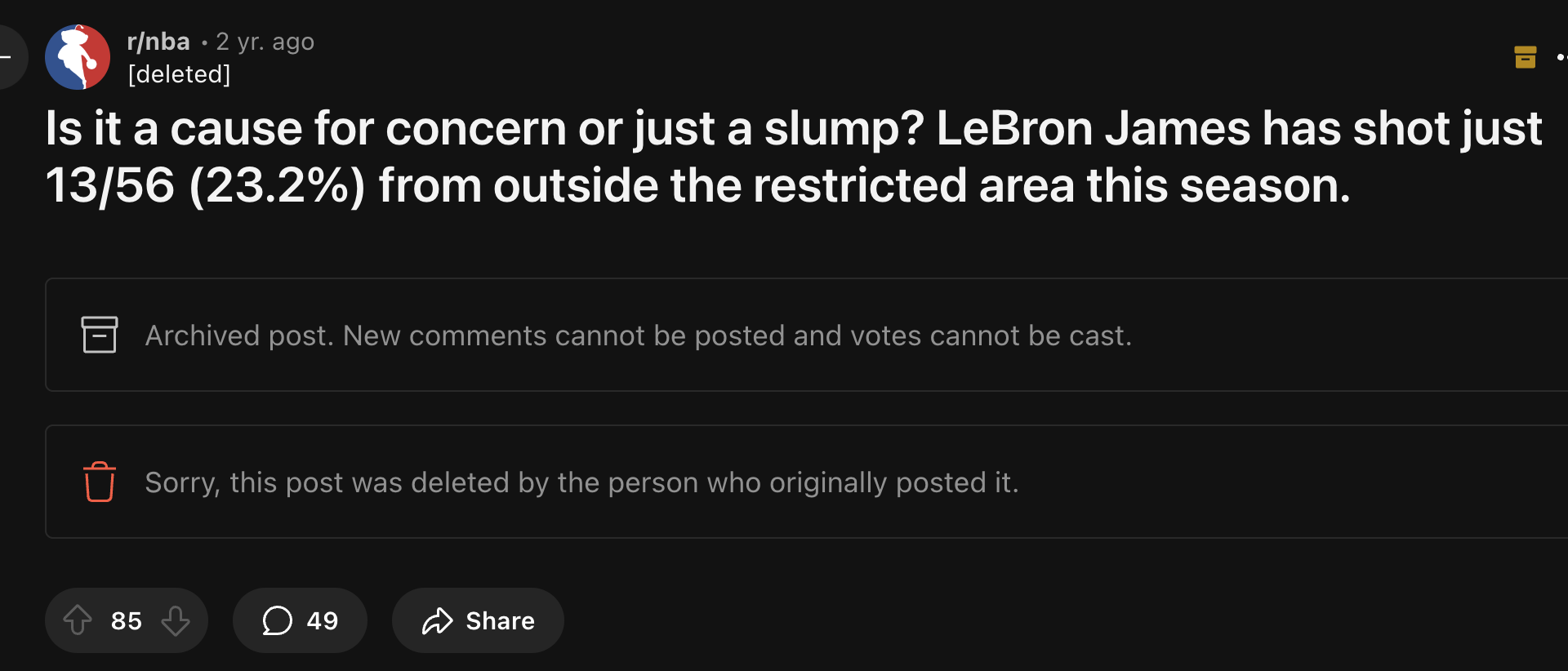 LeBron has been through slumps like this before. He'll be back, don't worry