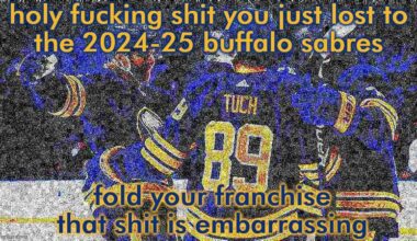 On the off chance we actually beat Toronto on their"home ice"