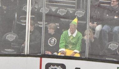 I was at the La Kings game and we were visited by Buddy