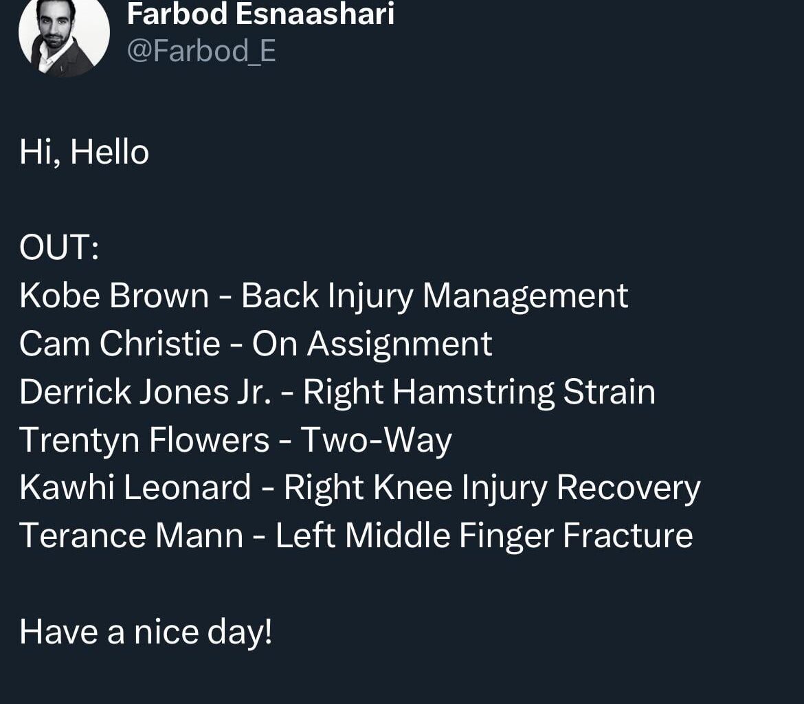 Injury Report