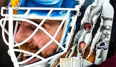 Look close at his "Avalanche" mask