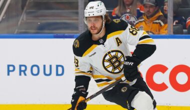 Bruins' Joe Sacco Offers Limited Update After David Pastrnak's Exit vs. Capitals
