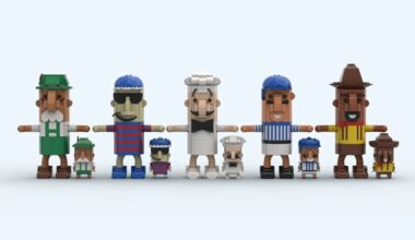 Lego Racing Sausages - NEW Version - Brick Headz