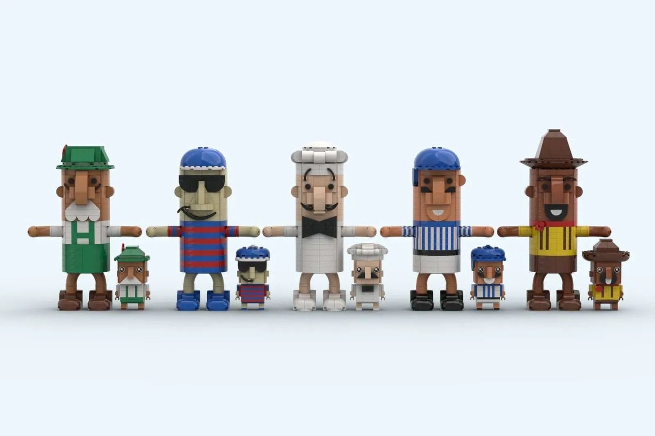 Lego Racing Sausages - NEW Version - Brick Headz