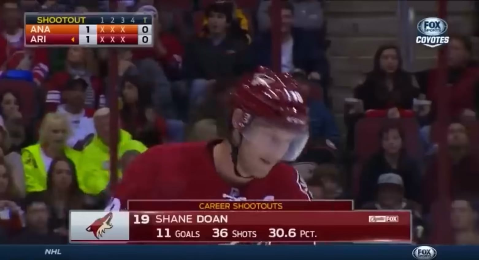 Ten Years Ago Today: Shane Doan scores a goal with a broken stick (12/27/2014 vs Anaheim Ducks)