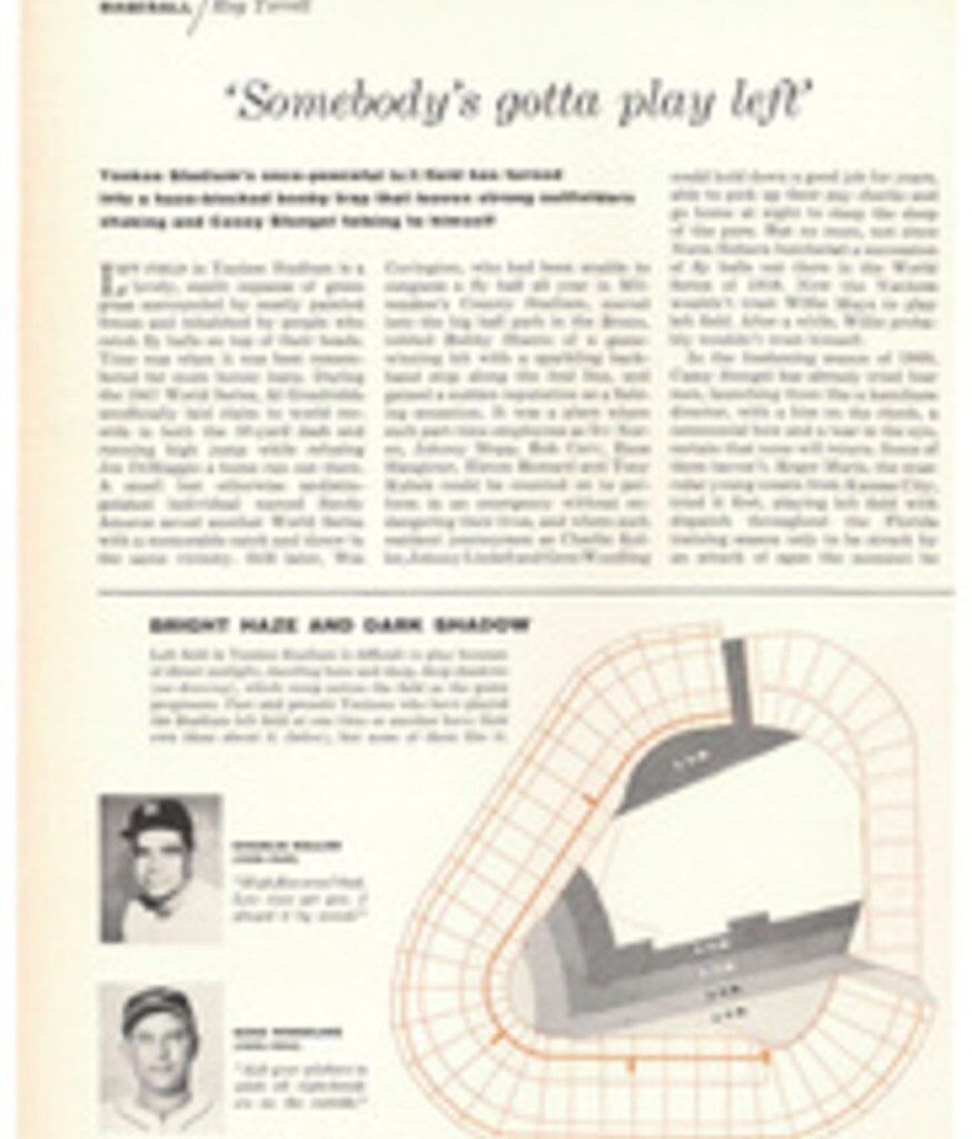 "Somebody's Gotta Play Left" 1960 article on LF at the old park
