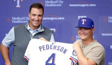 Joc Pederson declares end of Astros’ ‘nice little run’ in official Rangers introduction
