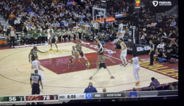 Garland tries a tip slam!