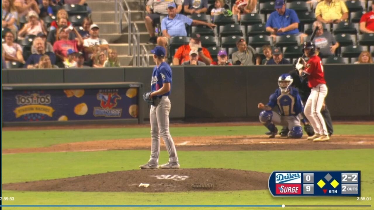 [Ward] I saw Garrett McDaniels twice with Rancho Cucamonga over last two years, super funky dude with big loopy curve that misses bats, sets up when he can command lively low 90's heater