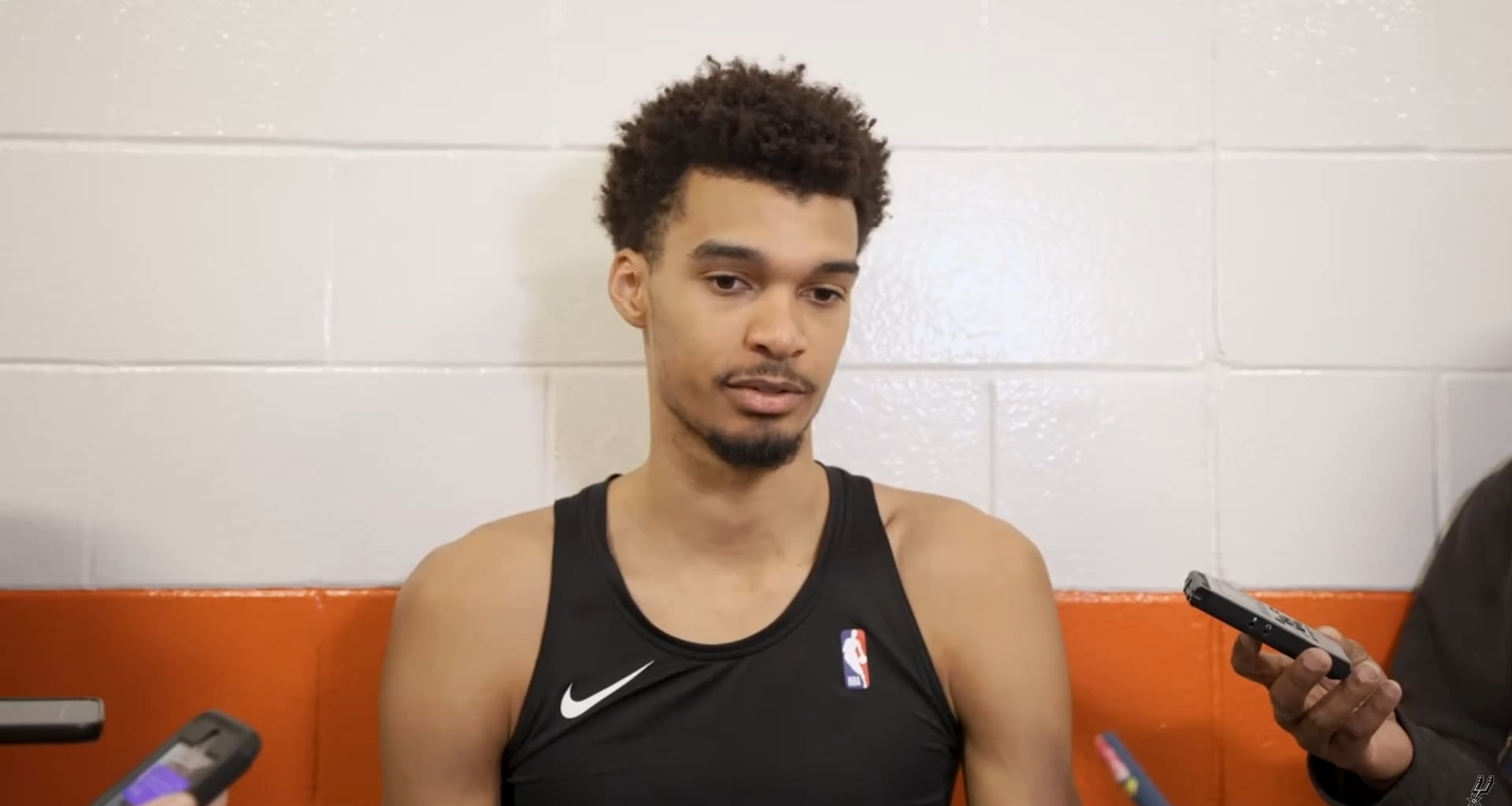 Wemby on not being boxed in: "The Spurs are helping me as much as they can... A lot of self-awareness is needed, a lot of humility I think to be able to rewatch those moments in games where you either struggled or you played bad....The lack of freedom would be a bullet in the foot, simple as that."