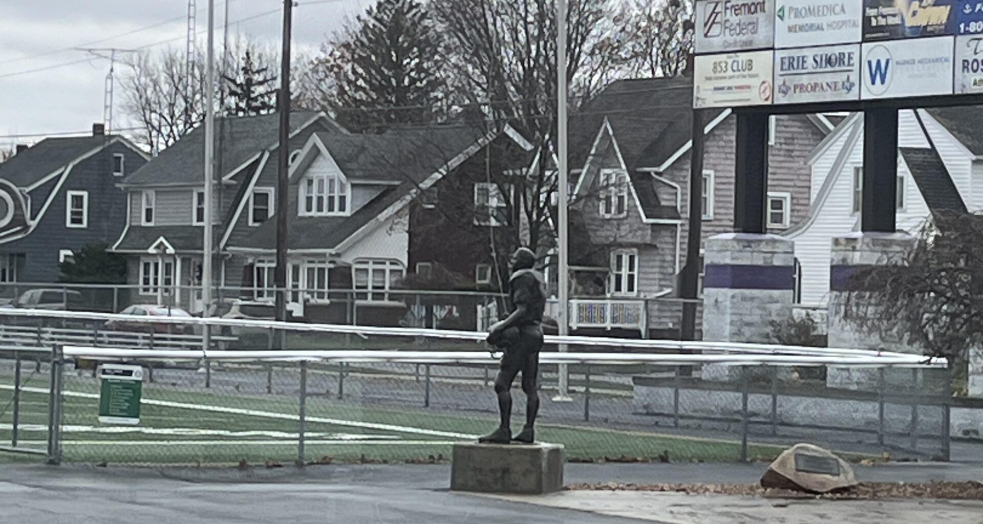 Charles Woodson statue in Fremont, OH