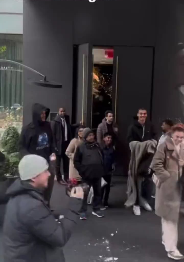 Hooded assailant caught on camera attacking Wemby with snow balls in NYC