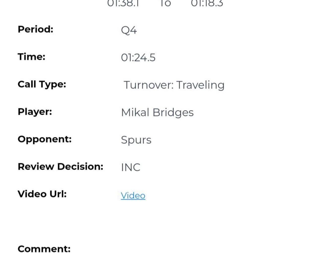 Incorrect No Call from L2M...damn.