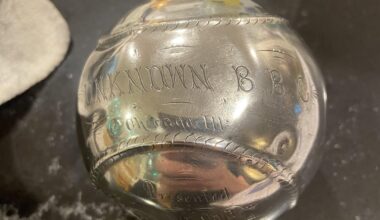 Polished my ancestor’s baseball award from 1881