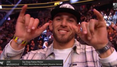 Joe Musgrove At Last Night’s UFC 310 PPV