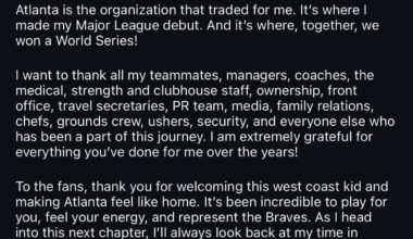 Max Fried’s goodbye message to Braves fans