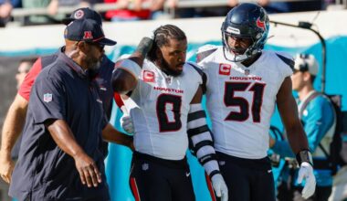 Houston Texans head coach defends Azeez Al-Shaair as the NFL leans toward suspending the linebacker, source says
