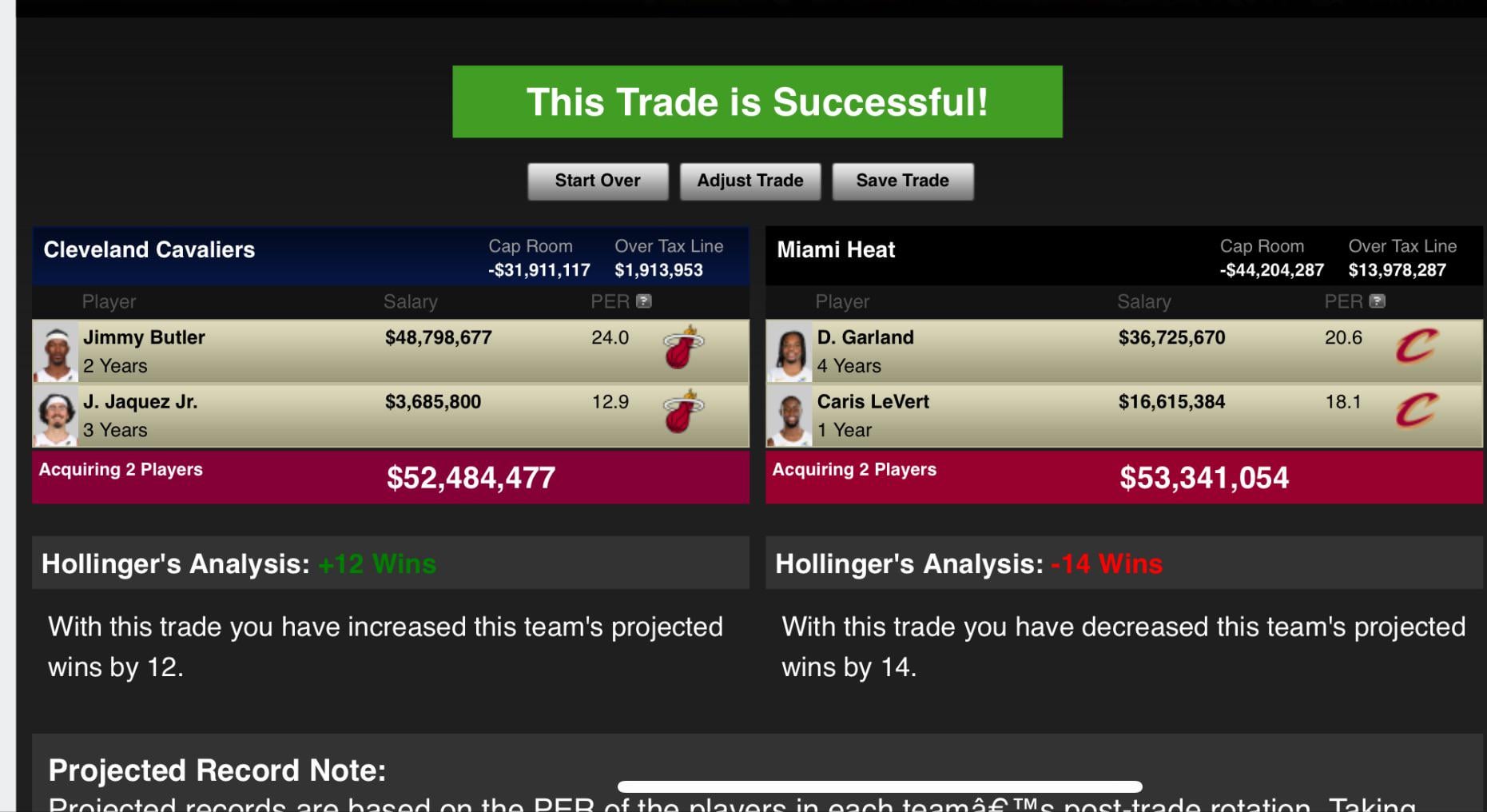 I can’t decide if a trade like this makes sense for the cavs