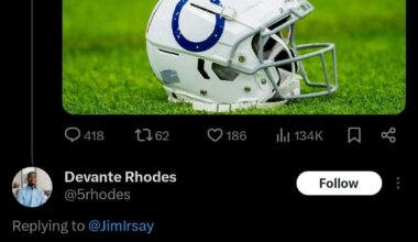 Son of former Colt, Dominic Rhodes, sounds off on Jim Irsay on X.