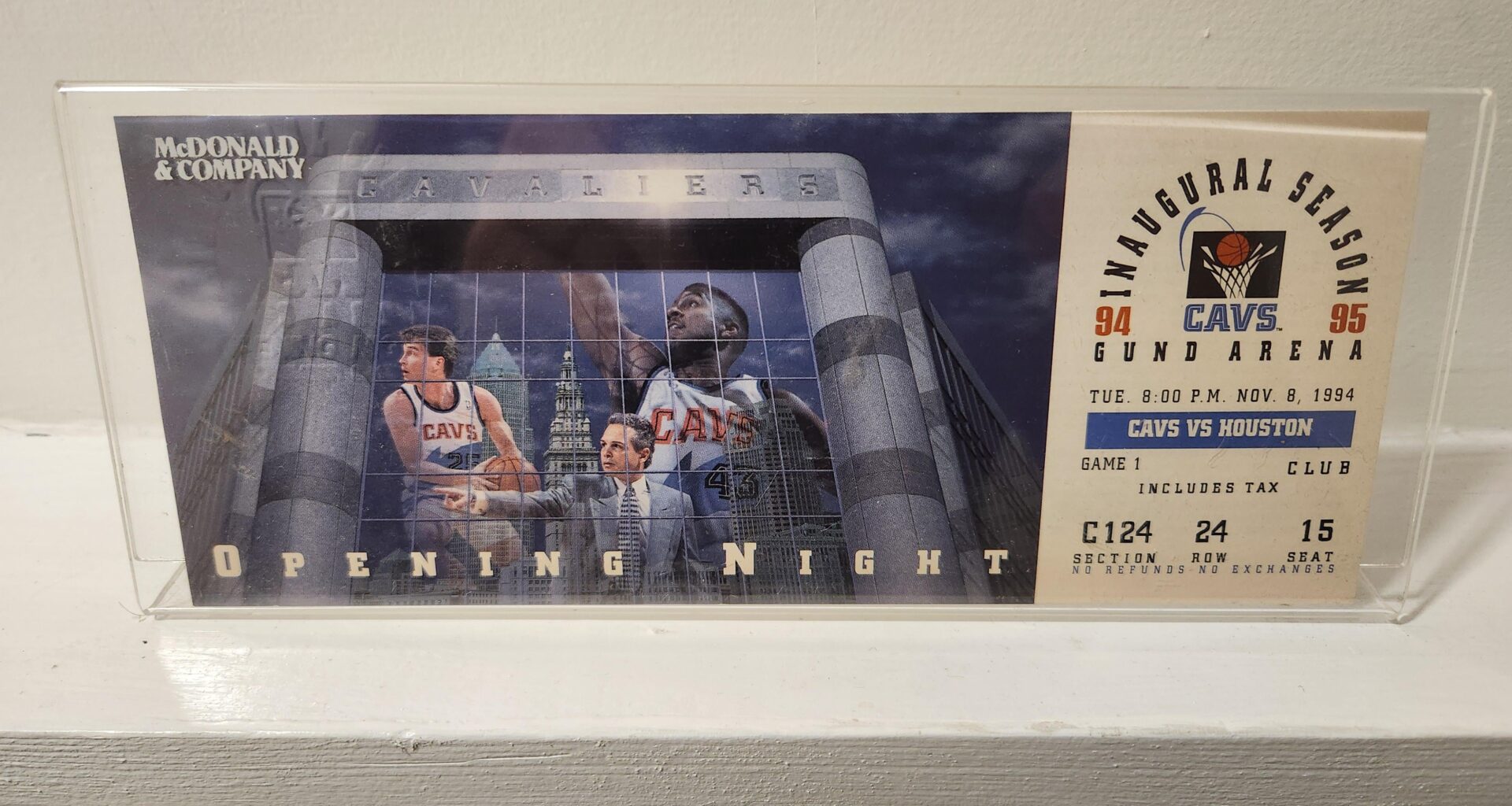 Found my ticket from the first game at Gund Arena