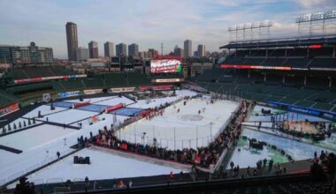 Wrigley Field on ice for the Winter Classic