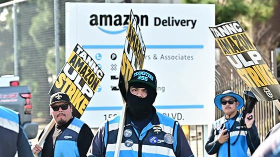 Saints fan seen in Amazon strike