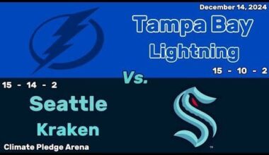 Tampa Bay Lightning vs Seattle Kraken | December 14, 2024 | All Goals