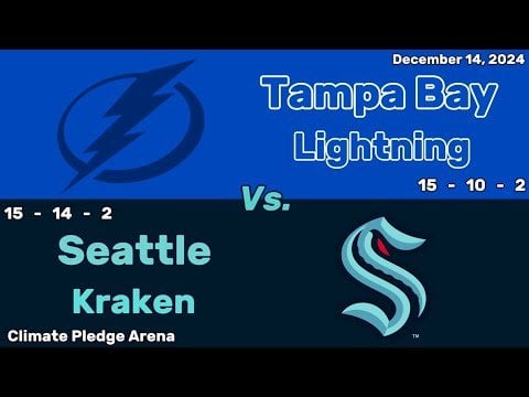 Tampa Bay Lightning vs Seattle Kraken | December 14, 2024 | All Goals