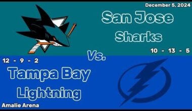 San Jose Sharks vs Tampa Bay Lightning | December 5, 2024 | All Goals