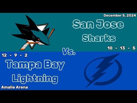 San Jose Sharks vs Tampa Bay Lightning | December 5, 2024 | All Goals