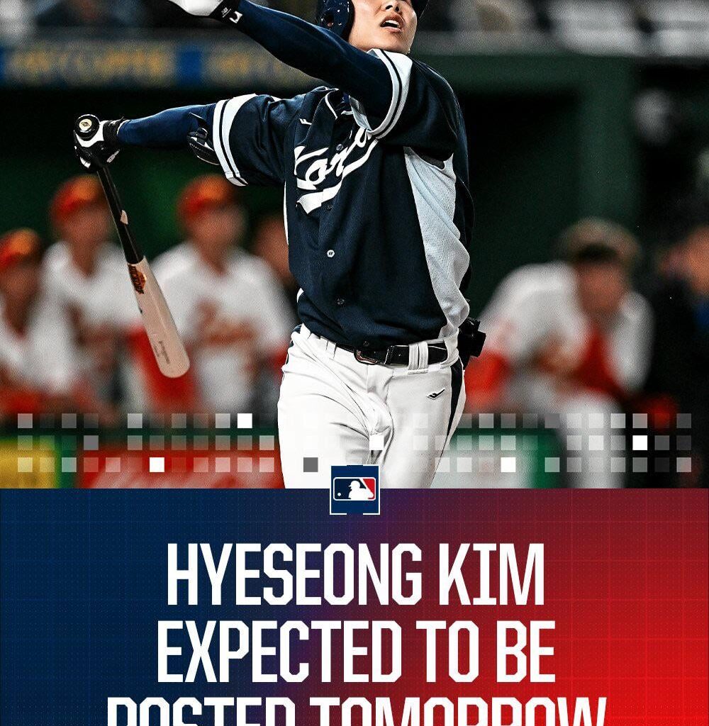 [Morosi] NEWS: Infielder Hyeseong Kim is expected to be posted by the Kiwoom Heroes of KBO around noon ET Wednesday. Thus begins a 30-day window for Kim to sign with an MLB team this offseason.