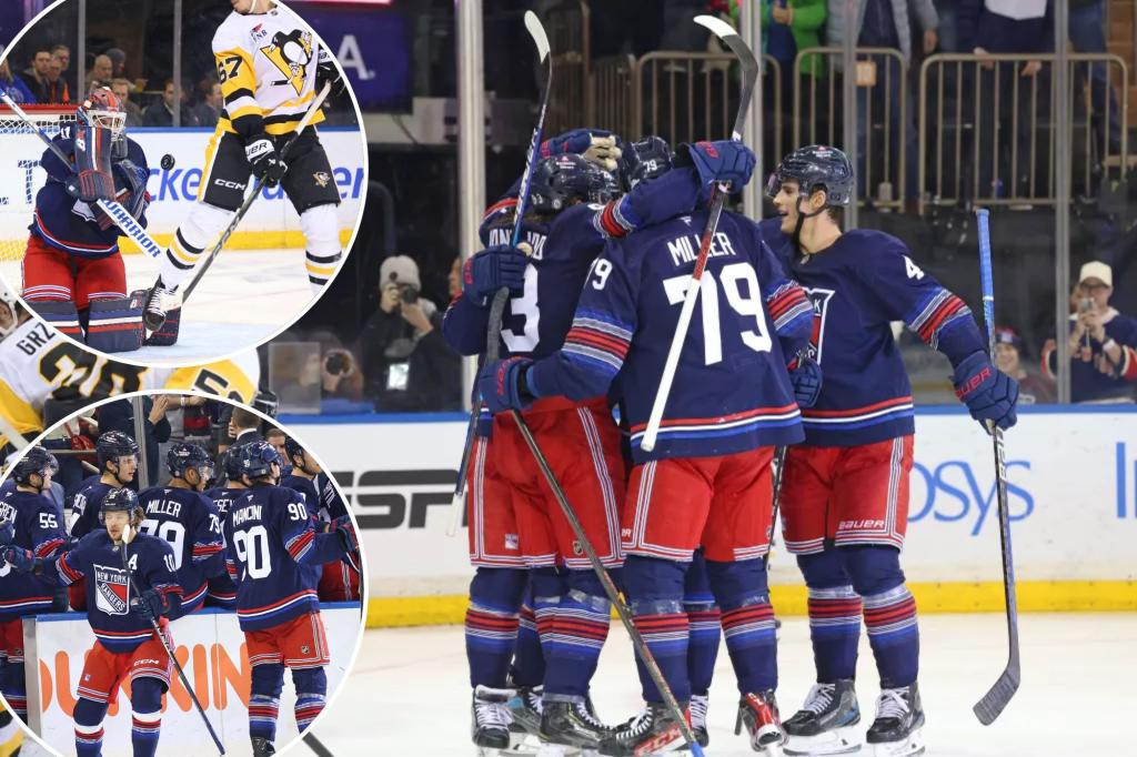 Rangers block out noise from wild day with strong win over Penguins