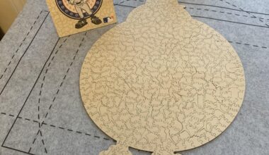 I completed a Mr. Met puzzle and when I flipped it over to glue it, I realized that it looked like Grimace!