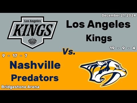 Los Angeles Kings vs Nashville Predators | December 21, 2024 | All Goals
